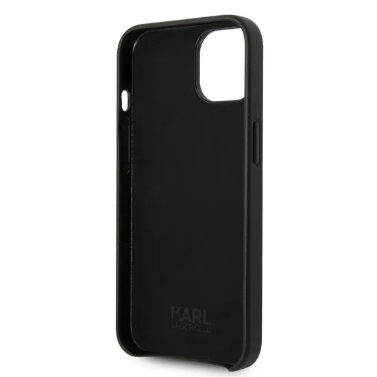 Husa iPhone 15 Plus / iPhone 14 Plus - Karl Lagerfeld Hardcase Leather Perforated (KLHCP14MFWHK) - Black Husa iPhone 15 Plus / iPhone 14 Plus - Karl Lagerfeld Hardcase Leather Perforated (KLHCP14MFWHK) - Black