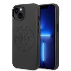 Husa iPhone 15 Plus / iPhone 14 Plus - Karl Lagerfeld Hardcase Leather Perforated (KLHCP14MFWHK) - Black Husa iPhone 15 Plus / iPhone 14 Plus - Karl Lagerfeld Hardcase Leather Perforated (KLHCP14MFWHK) - Black