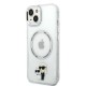 Husa iPhone 15 Plus / iPhone 14 Plus - Karl Lagerfeld Hardcase MagSafe (KLHMP14MHNKCIT) - Clear Iconic Karl&Choupette