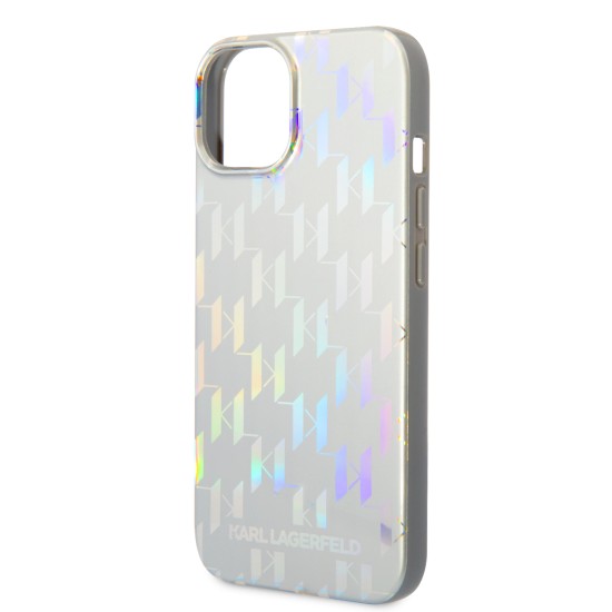 Husa iPhone 15 Plus / iPhone 14 Plus - Karl Lagerfeld Hardcase Monogram (KLHCP14MLGMMSV3) - Iridescent