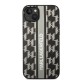 Husa iPhone 15 Plus / iPhone 14 Plus - Karl Lagerfeld Hardcase Monogram (KLHCP14MPGKLSKG) - Grey Stripe