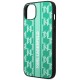 Husa iPhone 15 Plus / iPhone 14 Plus - Karl Lagerfeld Hardcase Monogram (KLHCP14MPGKLSKN) - Green Stripe