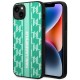 Husa iPhone 15 Plus / iPhone 14 Plus - Karl Lagerfeld Hardcase Monogram (KLHCP14MPGKLSKN) - Green Stripe