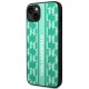 Husa iPhone 15 Plus / iPhone 14 Plus - Karl Lagerfeld Hardcase Monogram (KLHCP14MPGKLSKN) - Green Stripe