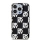 Husa iPhone 15 Pro - DKNY IML Checkered Mono Pattern (DKHCP15LHDLCEK) - Black