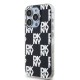 Husa iPhone 15 Pro - DKNY IML Checkered Mono Pattern (DKHCP15LHDLCEK) - Black