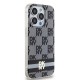 Husa iPhone 15 Pro - DKNY IML Checkered Mono Pattern & Printed Stripes MagSafe (DKHMP15LHCPTSK) - Black