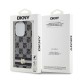 Husa iPhone 15 Pro - DKNY IML Checkered Mono Pattern & Printed Stripes MagSafe (DKHMP15LHCPTSK) - Black