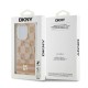 Husa iPhone 15 Pro - DKNY IML Checkered Mono Pattern & Printed Stripes MagSafe (DKHMP15LHCPTSP) - Pink