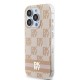 Husa iPhone 15 Pro - DKNY IML Checkered Mono Pattern & Printed Stripes MagSafe (DKHMP15LHCPTSP) - Pink