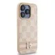 Husa iPhone 15 Pro - DKNY Leather Checkered Mono Pattern & Printed Stripes (DKHCP15LPCPTSSP) - Pink Husa iPhone 15 Pro - DKNY Leather Checkered Mono Pattern & Printed Stripes (DKHCP15LPCPTSSP) - Pink
