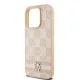 Husa iPhone 15 Pro - DKNY Leather Checkered Mono Pattern & Printed Stripes (DKHCP15LPCPTSSP) - Pink Husa iPhone 15 Pro - DKNY Leather Checkered Mono Pattern & Printed Stripes (DKHCP15LPCPTSSP) - Pink
