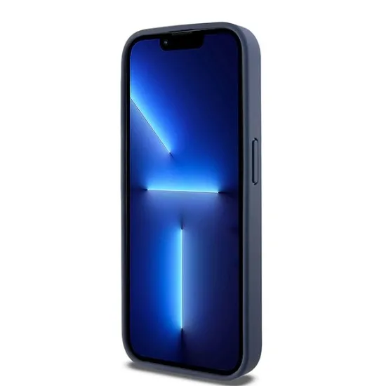 Husa iPhone 15 Pro - DKNY Leather Mono Stripe & Metal Logo (DKHCP15LPRTHSLB) - Blue Husa iPhone 15 Pro - DKNY Leather Mono Stripe & Metal Logo (DKHCP15LPRTHSLB) - Blue