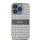 Husa iPhone 15 Pro - DKNY Leather Mono Stripe & Metal Logo (DKHCP15LPRTHSLE) - Beige Husa iPhone 15 Pro - DKNY Leather Mono Stripe & Metal Logo (DKHCP15LPRTHSLE) - Beige