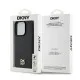 Husa iPhone 15 Pro - DKNY Leather Pattern Monogram Metal Logo MagSafe (DKHMP15LPSHRPSK) - Black Husa iPhone 15 Pro - DKNY Leather Pattern Monogram Metal Logo MagSafe (DKHMP15LPSHRPSK) - Black