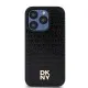 Husa iPhone 15 Pro - DKNY Leather Pattern Monogram Metal Logo MagSafe (DKHMP15LPSHRPSK) - Black Husa iPhone 15 Pro - DKNY Leather Pattern Monogram Metal Logo MagSafe (DKHMP15LPSHRPSK) - Black
