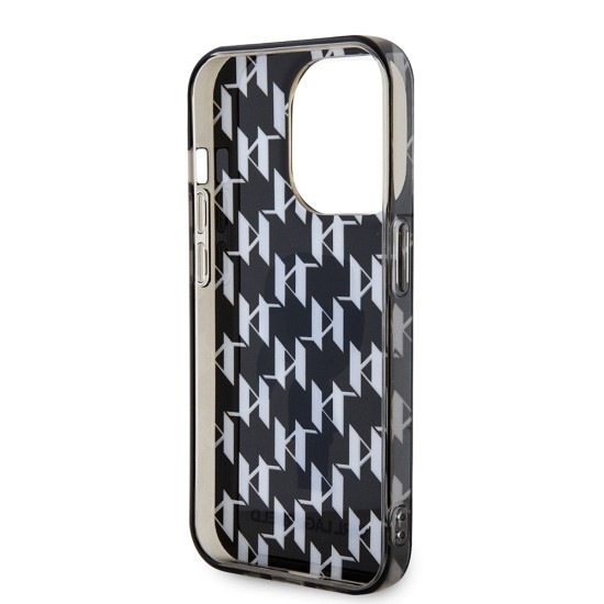 Husa iPhone 15 Pro - Karl Lagerfeld Hardcase Monogram (KLHCP15LHNKMKLK) - Ikonik