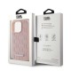 Husa iPhone 15 Pro - Karl Lagerfeld Leather MagSafe (KLHMP15LPKHPORPP) - Pink Monogram Metal Logo