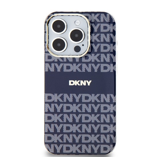 Husa iPhone 15 Pro Max - DKNY IML Mono & Stripe MagSafe (DKHMP15XHRHSEB) - Blue