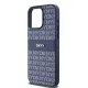 Husa iPhone 15 Pro Max - DKNY Leather Mono Stripe & Metal Logo (DKHCP15XPRTHSLB) - Blue