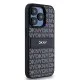 Husa iPhone 15 Pro Max - DKNY Leather Mono Stripe & Metal Logo (DKHCP15XPRTHSLK) - Black