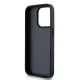Husa iPhone 15 Pro Max - DKNY Leather Mono Stripe & Metal Logo (DKHCP15XPRTHSLK) - Black