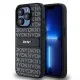 Husa iPhone 15 Pro Max - DKNY Leather Mono Stripe & Metal Logo (DKHCP15XPRTHSLK) - Black