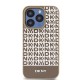 Husa iPhone 15 Pro Max - DKNY Leather Printed Pattern Metal Logo MagSafe (DKHMP15XPSOSPW) - Brown