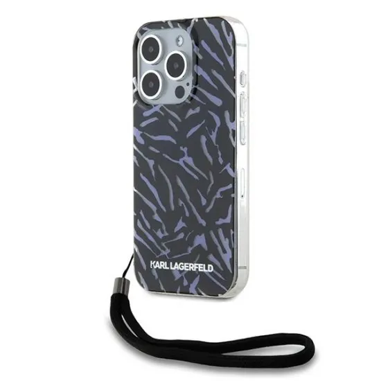 Husa iPhone 15 Pro Max - Karl Lagerfeld Hardcase (KLHCP15XHZBPKCCU) - Purple Zebra With Cord Husa iPhone 15 Pro Max - Karl Lagerfeld Hardcase (KLHCP15XHZBPKCCU) - Purple Zebra With Cord