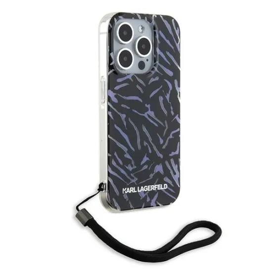 Husa iPhone 15 Pro Max - Karl Lagerfeld Hardcase (KLHCP15XHZBPKCCU) - Purple Zebra With Cord Husa iPhone 15 Pro Max - Karl Lagerfeld Hardcase (KLHCP15XHZBPKCCU) - Purple Zebra With Cord