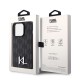 Husa iPhone 15 Pro Max - Karl Lagerfeld Hardcase Leather Monogram (KLHCP15XPKLPKLK) - Hot Stamp Metal Logo