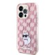 Husa iPhone 15 Pro Max - Karl Lagerfeld Hardcase Monogram (KLHCP15XHNCMKLP) - Pink Choupette