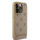 Husa iPhone 15 Pro Max - Karl Lagerfeld Leather MagSafe (KLHMP15XPGKHPHE) - Beige Karl Heads