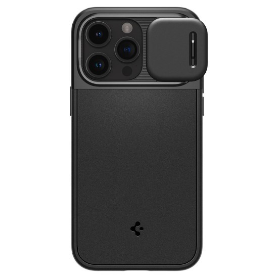 Husa iPhone 15 Pro - Spigen Optik Mag Armor - Black