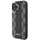 Husa iPhone 16 - DKNY Leather Hardcase Checkered Pattern Magsafe (DKHMP16SPCPVSLK) - Black