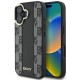 Husa iPhone 16 - DKNY Leather Hardcase Checkered Pattern Magsafe (DKHMP16SPCPVSLK) - Black