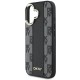 Husa iPhone 16 - DKNY Leather Hardcase Checkered Pattern Magsafe (DKHMP16SPCPVSLK) - Black