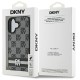 Husa iPhone 16 - DKNY Leather Hardcase Checkered Pattern & Printed Stripes(DKHCP16SPCPTSSK) - Black