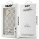 Husa iPhone 16 - DKNY Leather Hardcase Checkered Pattern & Printed Stripes (DKHCP16SPCPTSSP) - Pink