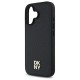 Husa iPhone 16 - DKNY Leather Hardcase Repeat Pattern Stack Logo MagSafe (DKHMP16SPSHRPSK) - Black