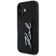 Husa iPhone 16 - Karl Lagerfeld Hardcase Leather Cardslot (KLHCP16SPGPVKSK) - Metal Signature