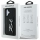 Husa iPhone 16 - Karl Lagerfeld Hardcase Leather Cardslot (KLHCP16SPGPVKSK) - Metal Signature