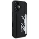 Husa iPhone 16 - Karl Lagerfeld Hardcase Leather Cardslot (KLHCP16SPGPVKSK) - Metal Signature