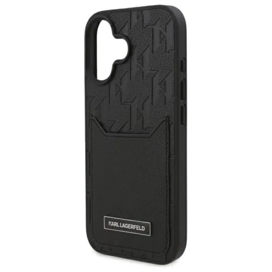 Husa iPhone 16 - Karl Lagerfeld Hardcase Leather Cardslots (KLHCP16SPGKHPRPK) - Monogram Husa iPhone 16 - Karl Lagerfeld Hardcase Leather Cardslots (KLHCP16SPGKHPRPK) - Monogram