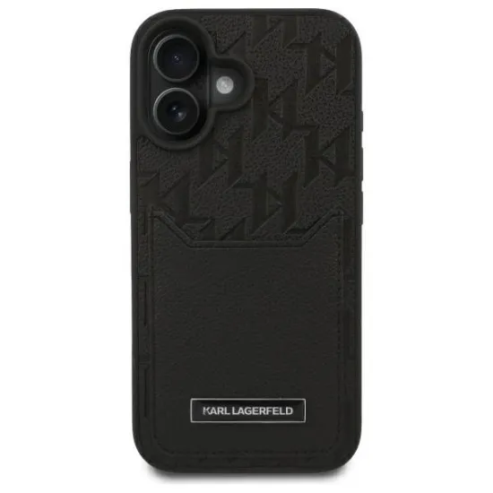 Husa iPhone 16 - Karl Lagerfeld Hardcase Leather Cardslots (KLHCP16SPGKHPRPK) - Monogram Husa iPhone 16 - Karl Lagerfeld Hardcase Leather Cardslots (KLHCP16SPGKHPRPK) - Monogram
