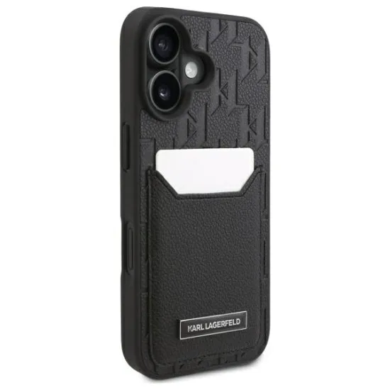 Husa iPhone 16 - Karl Lagerfeld Hardcase Leather Cardslots (KLHCP16SPGKHPRPK) - Monogram Husa iPhone 16 - Karl Lagerfeld Hardcase Leather Cardslots (KLHCP16SPGKHPRPK) - Monogram