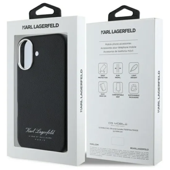 Husa iPhone 16 - Karl Lagerfeld Hardcase Leather Hotel (KLHCP16SPGWCMKHK) - RSG Husa iPhone 16 - Karl Lagerfeld Hardcase Leather Hotel (KLHCP16SPGWCMKHK) - RSG