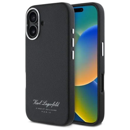 Husa iPhone 16 - Karl Lagerfeld Hardcase Leather Hotel (KLHCP16SPGWCMKHK) - RSG Husa iPhone 16 - Karl Lagerfeld Hardcase Leather Hotel (KLHCP16SPGWCMKHK) - RSG