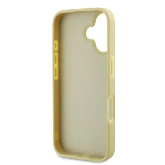 Husa iPhone 16 - Karl Lagerfeld Hardcase Leather (KLHCP16SPFMFBKMD) - Gold Metal Signature Husa iPhone 16 - Karl Lagerfeld Hardcase Leather (KLHCP16SPFMFBKMD) - Gold Metal Signature