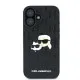 Husa iPhone 16 - Karl Lagerfeld Hardcase Leather Monogram (KLHCP16SPGKLKCPK) - Karl&Chaoupette Head Pin Husa iPhone 16 - Karl Lagerfeld Hardcase Leather Monogram (KLHCP16SPGKLKCPK) - Karl&Chaoupette Head Pin